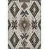 8' X 10' Beige And Charcoal Southwestern Washable Area Rug With UV Protection