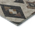 8' X 10' Beige And Charcoal Southwestern Washable Area Rug With UV Protection