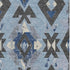 5' X 8' Blue Charcoal And Ivory Southwestern Washable Area Rug With UV Protection
