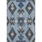8' X 10' Blue Charcoal And Ivory Southwestern Washable Area Rug With UV Protection