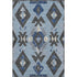 8' X 10' Blue Charcoal And Ivory Southwestern Washable Area Rug With UV Protection