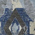 8' X 10' Blue Charcoal And Ivory Southwestern Washable Area Rug With UV Protection