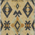 8' X 10' Gold And Charcoal Southwestern Washable Area Rug With UV Protection