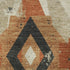 5' X 8' Ivory Orange And Charcoal Southwestern Washable Area Rug With UV Protection