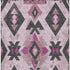 9' X 12' Pink And Charcoal Southwestern Washable Area Rug With UV Protection