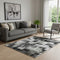 5' X 8' Blush And Gray Striped Washable Area Rug With UV Protection