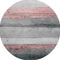 8' Blush And Gray Striped Washable Round Rug With UV Protection