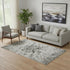5' X 8' Gold And Gray Striped Washable Area Rug With UV Protection