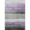 5' X 8' Lavender And Gray Striped Washable Area Rug With UV Protection
