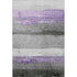 5' X 8' Lavender And Gray Striped Washable Area Rug With UV Protection