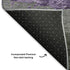 5' X 8' Lavender And Gray Striped Washable Area Rug With UV Protection