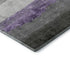 5' X 8' Lavender And Gray Striped Washable Area Rug With UV Protection