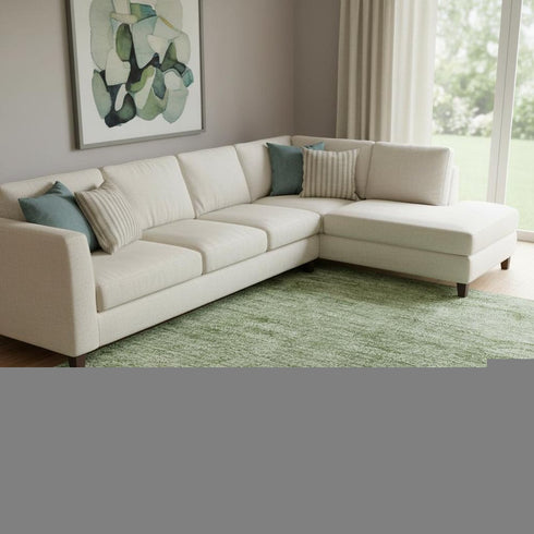 8' X 10' Artichoke Green And Beige Abstract Washable Area Rug With UV Protection