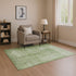 8' X 10' Artichoke Green And Beige Abstract Washable Area Rug With UV Protection