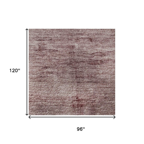 8' X 10' Blush And Pink Abstract Washable Area Rug With UV Protection