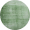 8' Green And Beige Abstract Washable Round Rug With UV Protection