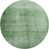 8' Green And Beige Abstract Washable Round Rug With UV Protection