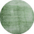 8' Green And Beige Abstract Washable Round Rug With UV Protection