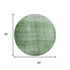 8' Green And Beige Abstract Washable Round Rug With UV Protection