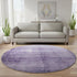 8' Purple And Lavender Abstract Washable Round Rug With UV Protection