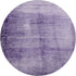 8' Purple And Lavender Abstract Washable Round Rug With UV Protection