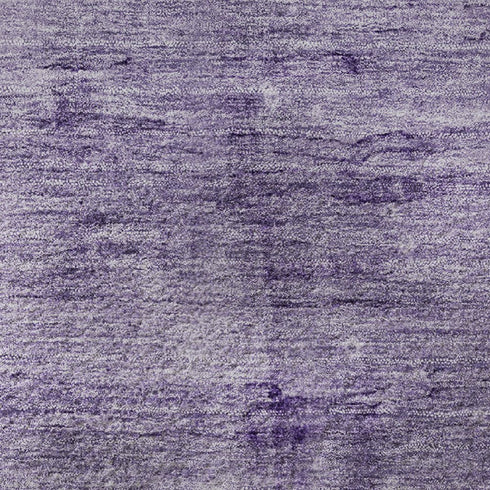 8' Purple And Lavender Abstract Washable Round Rug With UV Protection