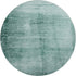 8' Teal And Aqua Abstract Washable Round Rug With UV Protection