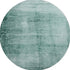 8' Teal And Aqua Abstract Washable Round Rug With UV Protection