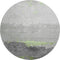 8' Artichoke Green And Gray Abstract Washable Round Rug With UV Protection