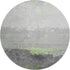 8' Artichoke Green And Gray Abstract Washable Round Rug With UV Protection