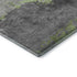 8' Artichoke Green And Gray Abstract Washable Round Rug With UV Protection