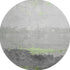 8' Artichoke Green And Gray Abstract Washable Round Rug With UV Protection