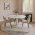 8' Gold And Gray Abstract Washable Round Rug With UV Protection