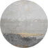 8' Gold And Gray Abstract Washable Round Rug With UV Protection