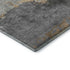8' Gold And Gray Abstract Washable Round Rug With UV Protection