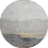 8' Gold And Gray Abstract Washable Round Rug With UV Protection