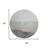 8' Gold And Gray Abstract Washable Round Rug With UV Protection
