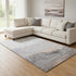 8' X 10' Salmon And Gray Abstract Washable Area Rug With UV Protection