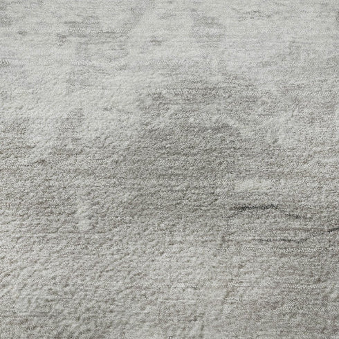 8' X 10' Salmon And Gray Abstract Washable Area Rug With UV Protection