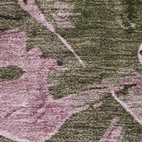 5' X 8' Brown And Pink Floral Washable Area Rug With UV Protection