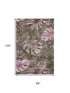 8' X 10' Brown And Pink Floral Washable Area Rug With UV Protection