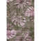 8' X 10' Brown And Pink Floral Washable Area Rug With UV Protection
