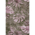 9' X 12' Brown And Pink Floral Washable Area Rug With UV Protection