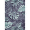 5' X 8' Blue And Green Floral Washable Area Rug With UV Protection
