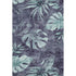 5' X 8' Blue And Green Floral Washable Area Rug With UV Protection