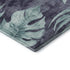 5' X 8' Blue And Green Floral Washable Area Rug With UV Protection