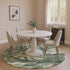 8' Fern Green And Sage Floral Washable Round Rug With UV Protection