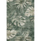 8' X 10' Fern Green And Sage Floral Washable Area Rug With UV Protection
