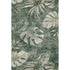 8' X 10' Fern Green And Sage Floral Washable Area Rug With UV Protection