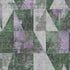 9' X 12' Emerald And Purple Geometric Washable Area Rug With UV Protection